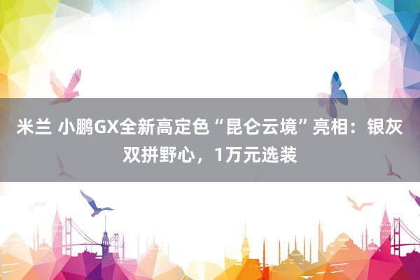 米兰 小鹏GX全新高定色“昆仑云境”亮相：银灰双拼野心，1万元选装