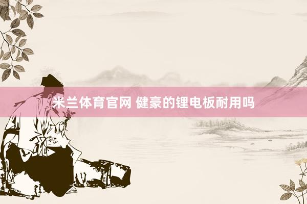 米兰体育官网 健豪的锂电板耐用吗