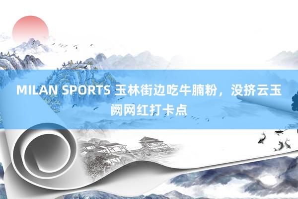MILAN SPORTS 玉林街边吃牛腩粉，没挤云玉阙网红打卡点