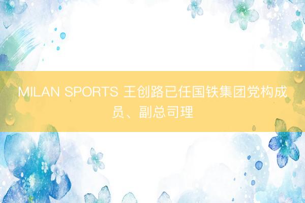 MILAN SPORTS 王创路已任国铁集团党构成员、副总司理
